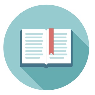 An icon of an open book with a bookmark.